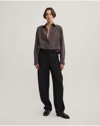 Witchery - Check Shoulder Pad Shirt