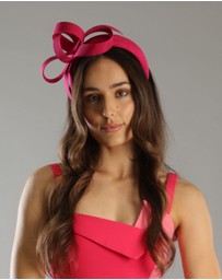 Morgan & Taylor - Mel Fascinator in Hot Pink