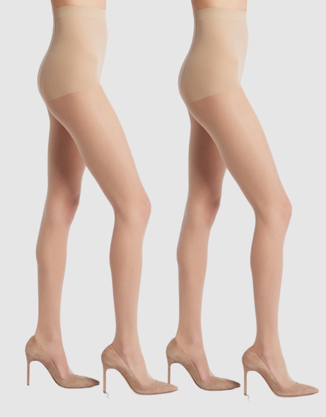 High Heel Jungle - Sheer Magic Ultra Sheer Tear Resistant Tights - Nude - 2 Pack - Medium/ Large/ Tall