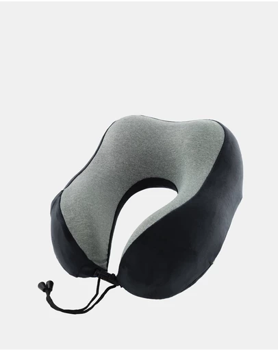 Milleni - Milleni Travel Memory Foam Neck Pillow in Black