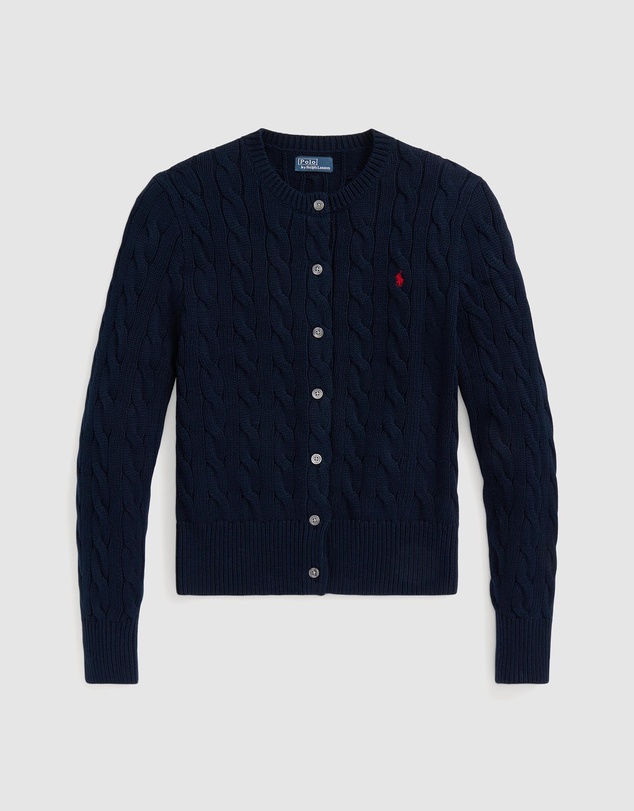 Polo Ralph Lauren - Cable-Knit Cotton Crewneck Cardigan