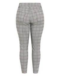 City Chic - Plus size Bengaline Check Pant - black