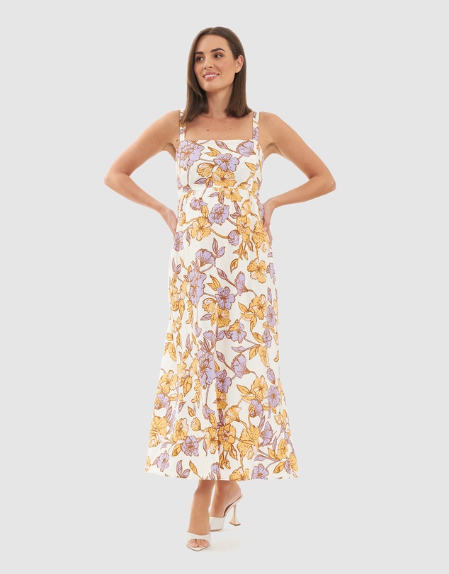 Ripe Maternity - Maya Tie Back Linen Dress