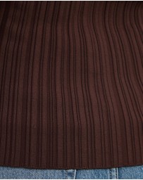 Atmos&Here - Sleeveless Rib Knit Top With Collar