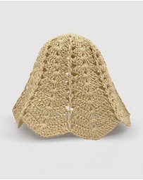 FORD MILLINERY - Daisy Crochet Bucket Hat (natural)