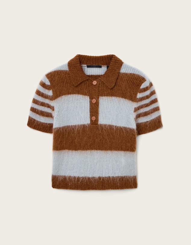 AllSaints - Clem Mohair-Merino Blend Polo Tee