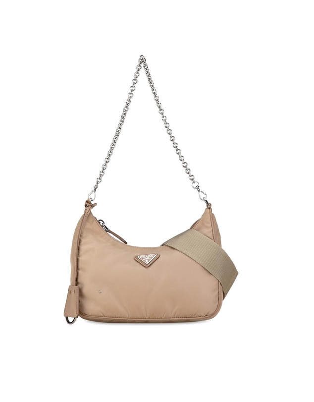 Pre-Loved by Azura Reborn - Pre-Loved prada Prada ReEdition 2005 Mini Bag Beige