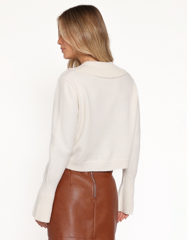 Petal & Pup - Thelma Trumpet Sleeve Cardigan - Cream