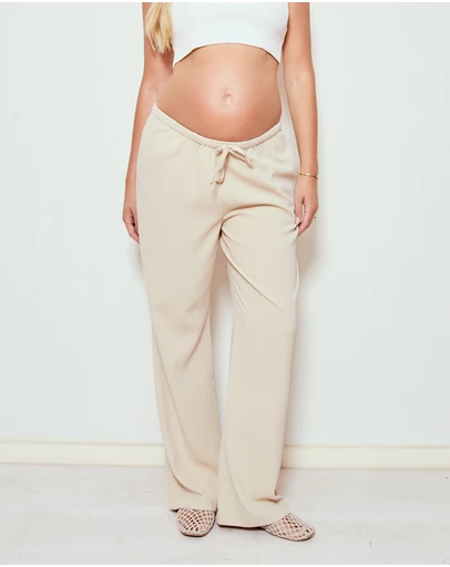 Soon Maternity - Draped Wide Leg Pants