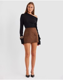 SNDYS - Amelia Suede Mini Skirt