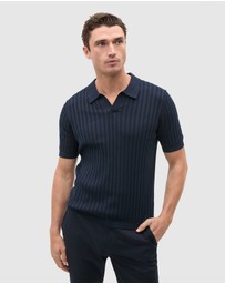 Seed Heritage - Stripe Cotton Knit Polo