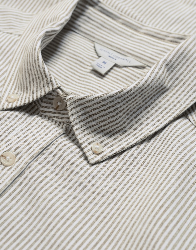 Seasalt - Seasalt Cornwall Green Men's Jenken Striped Shirt