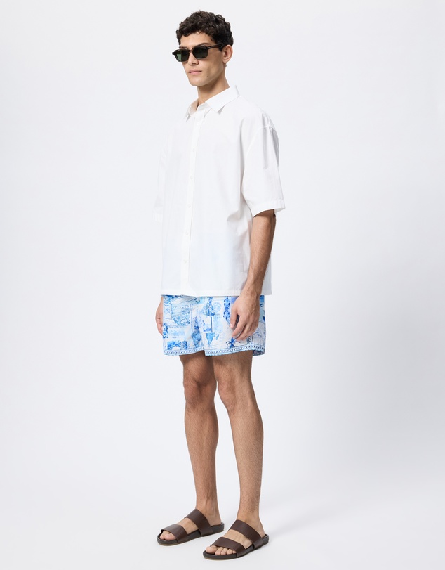 Camilla - Mid Length Boardshorts With Elastic Waist
