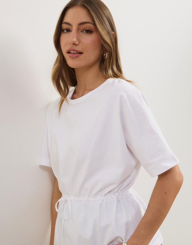Atmos&Here - Hallie Cinched Tie Waist Tee