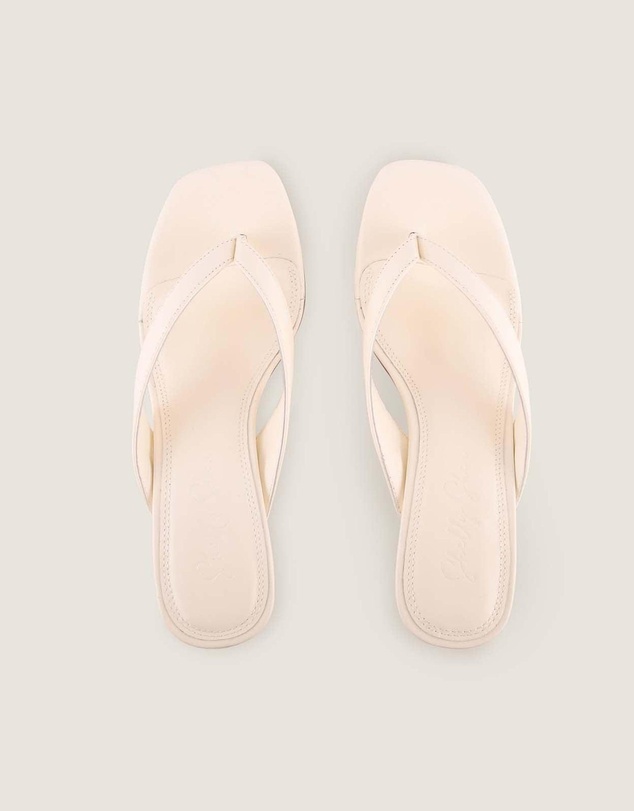 Shelly Shen - Pia High Sandals White Leather