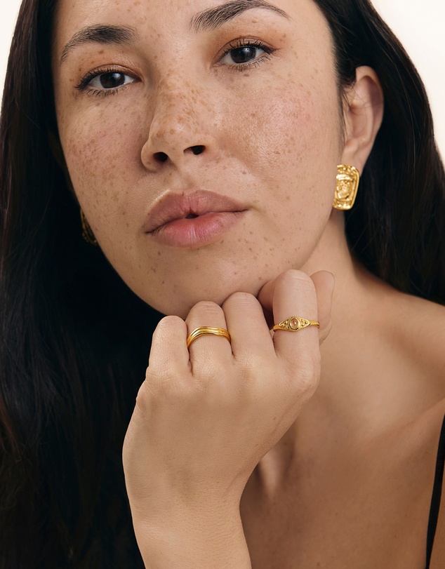 HOUSE OF SLANI - Adeline Wave Gold Ring