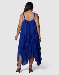 Pink Dusk by Curve Project - Sinful Heart Pleated Maxi Dress