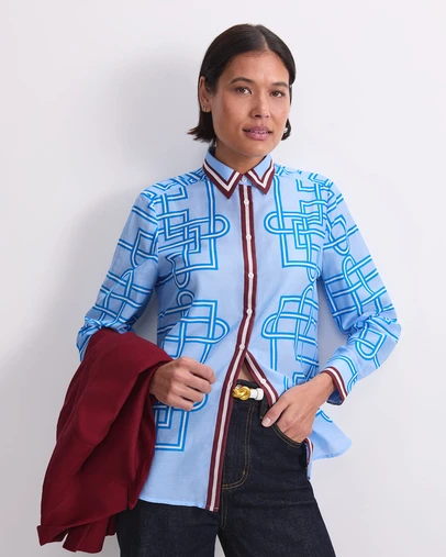 Sportscraft - Rhodes Long Sleeve Cotton Silk Shirt