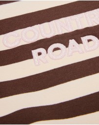 Country Road - Organically Grown Cotton Stripe Ruffle Sweat Dress