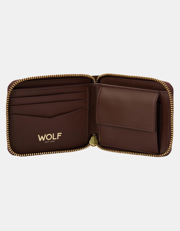 Wolf - Wolf Signature Range Zip Around Wallet Brown