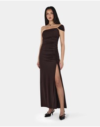 Ownley - Rhea Midi Dress Chocolate