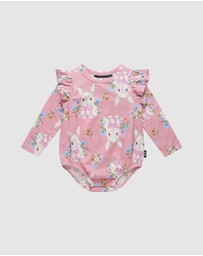 Rock Your Baby - Hunny Bunny Long Sleeve Frill Bubble Bodysuit