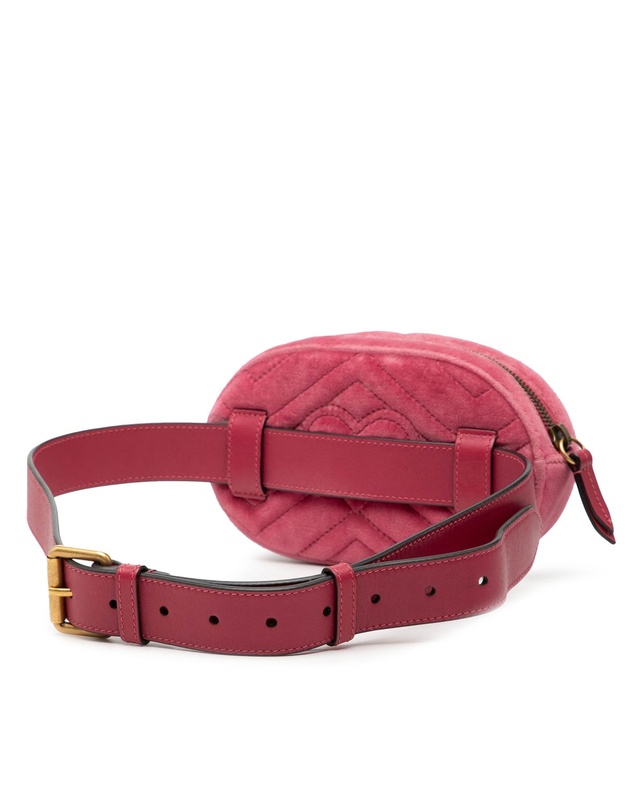 Pre-Loved by Azura Reborn - Pre-Loved GG Marmont Matelasse Velvet Belt Bag