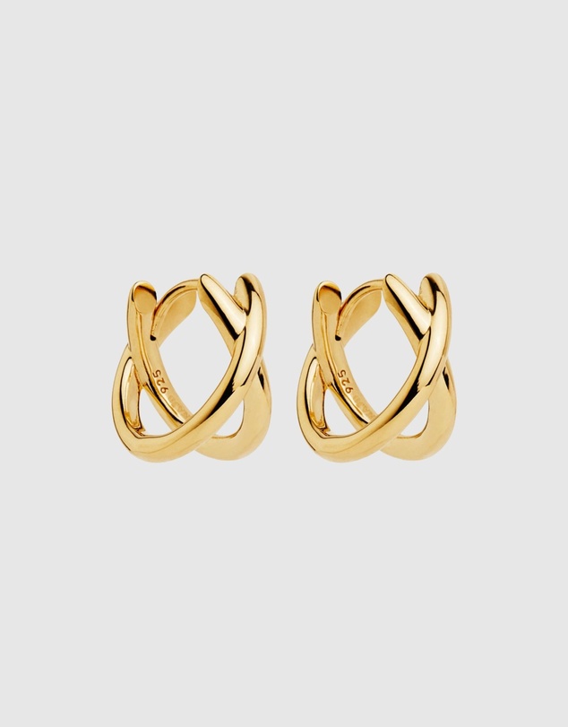 Najo - Moonkiss Yellow Gold Huggie Earrings