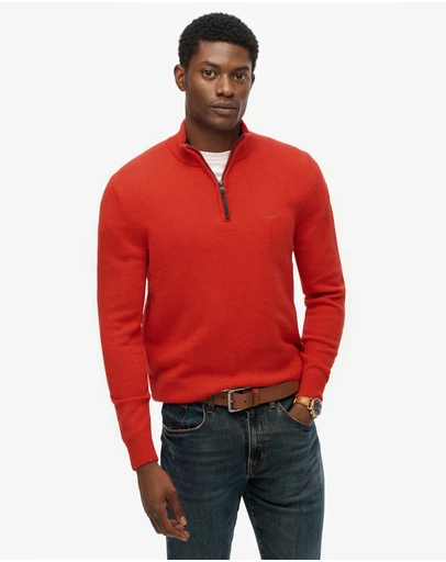 Superdry - Wool Blend Half Zip Slim Fit Jumper