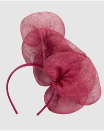 Max Alexander - Large Lilly Wine Flower Fascinator