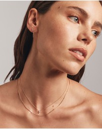 Michael Hill - 0.30 Carat TW Marquise Cut Laboratory-Grown Diamond Solitaire Necklace in 10kt Yellow Gold