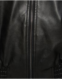 Dazie - Alaia Leather Look Bomber Jacket