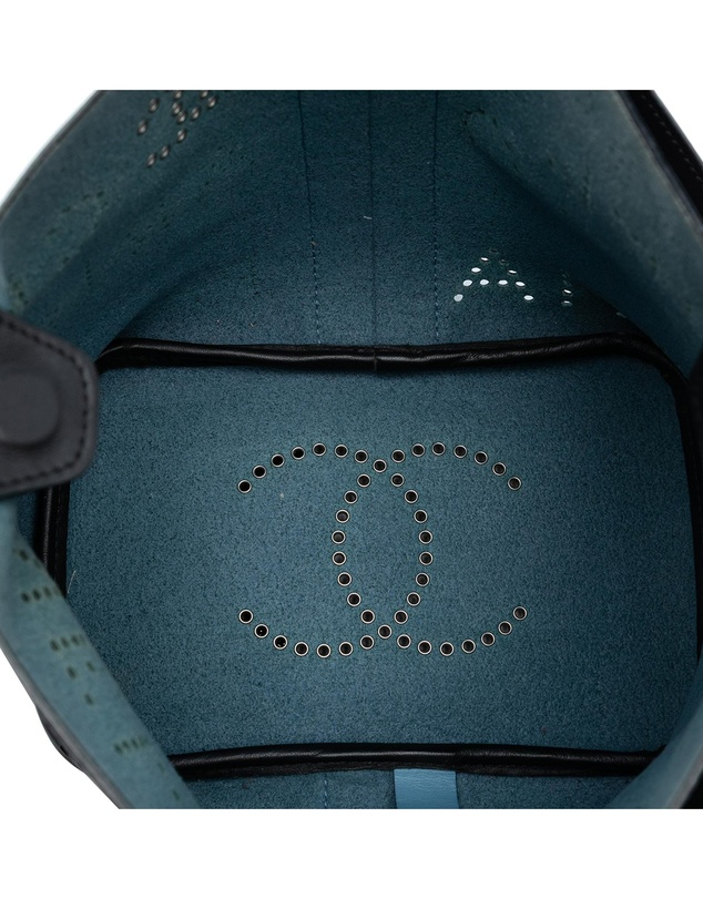 Pre-Loved by Azura Reborn - Pre-Loved Small Perforated Calfskin Logo Eyelet Bucket Bag