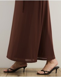 Atmos&Here Curvy - Valentia Belted Mesh Maxi Skirt