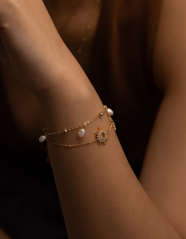 Wanderlust + Co - To The Sea Gold Bracelet