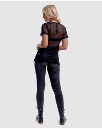 DVNT - Sheer Boyfriend-Cut Top