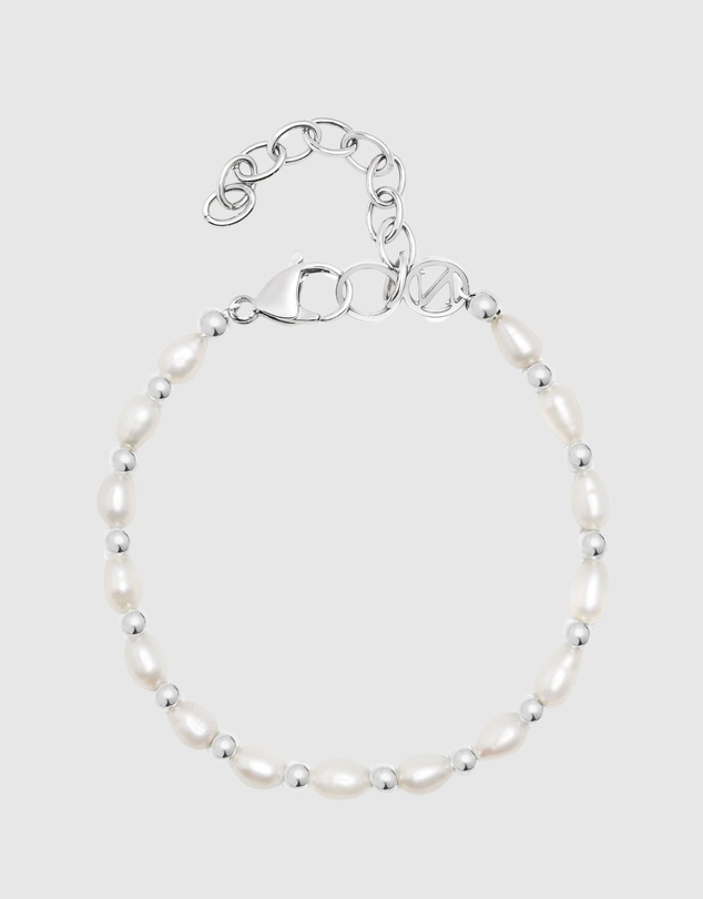 Nialaya Jewellery - Men's Baroque Pearl Bracelet