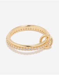 Lovisa - Gold Plated Cubic Zirconia Simple 1 Loop Ring