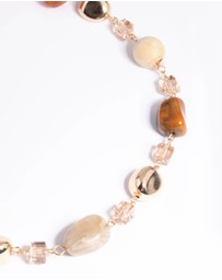 Lovisa - Gold Mixed Bead Long Necklace