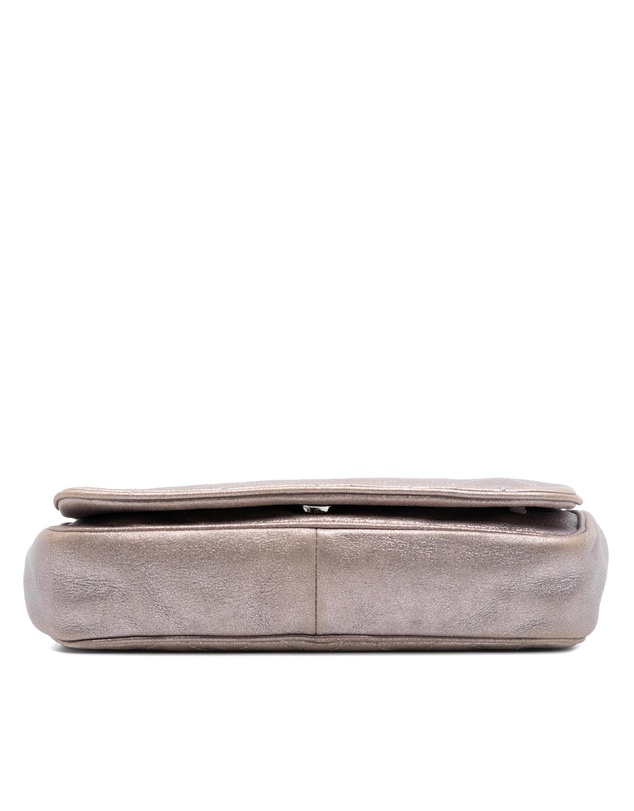 Pre-Loved by Azura Reborn - Pre-Loved CC Quilted Metallic Lambskin Wallet On Chain