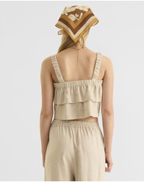 Zerafima - Elements Linen Frill Top