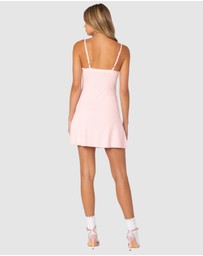 EDIKTED - Fridah Ribbed Knit Mini Dress