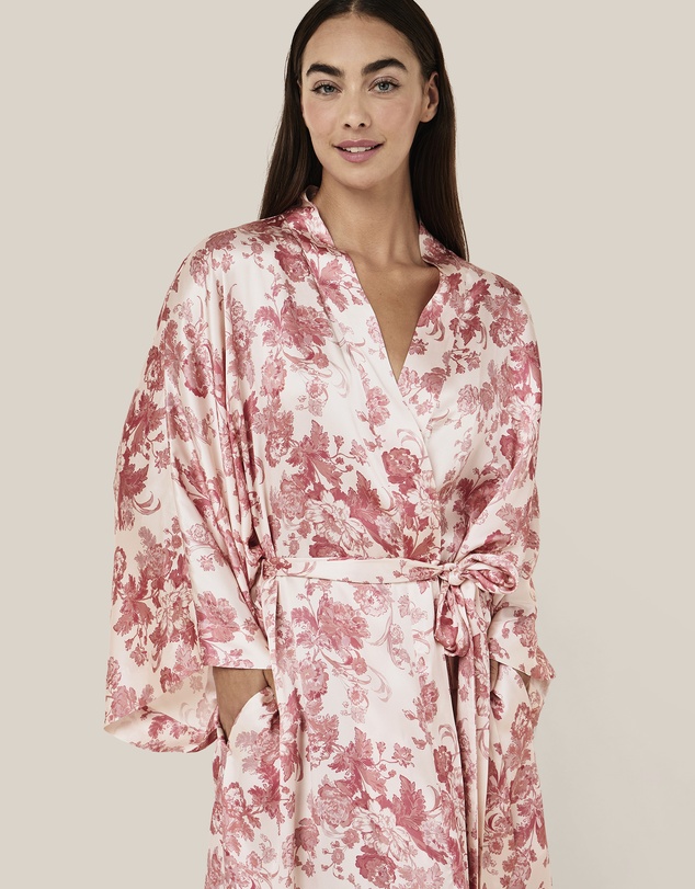 Papinelle - Madelyn Silk Kimono Maxi Robe