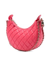 Pre-Loved by Azura Reborn - Pre-Loved Small Quilted Lambskin Chain Around Hook Hobo Bag