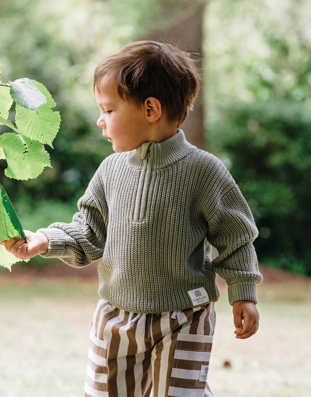 Kynd Baby - Knit Rib Jumper in Olive
