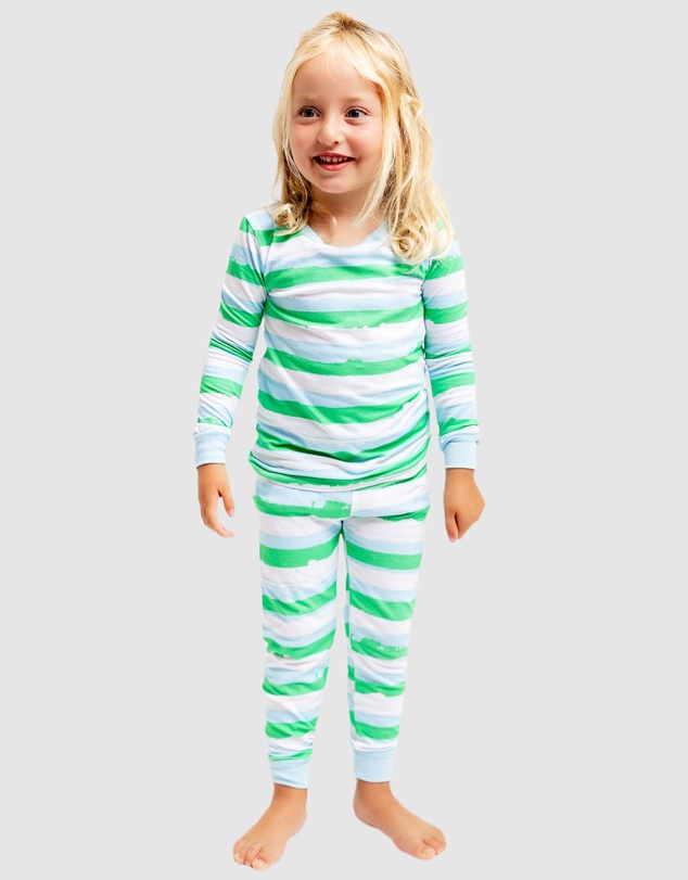 Sant And Abel - Kids Drawbertson Wild Stripes Long PJ Set