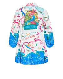 City Chic - Tahlia Spirit Print Mini Dress - White