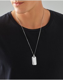 Michael Hill - Dog Tag with Diamonds in Sterling Silver