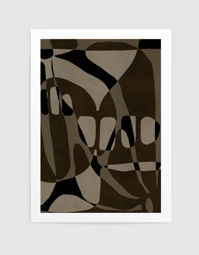 Olive et Oriel - Contour 1 by Shatha Al Dafai Art Print