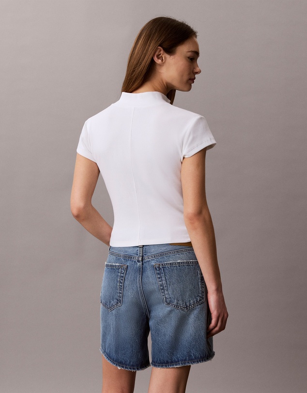 Calvin Klein Jeans - Monologo Patch Rib Zip Top
